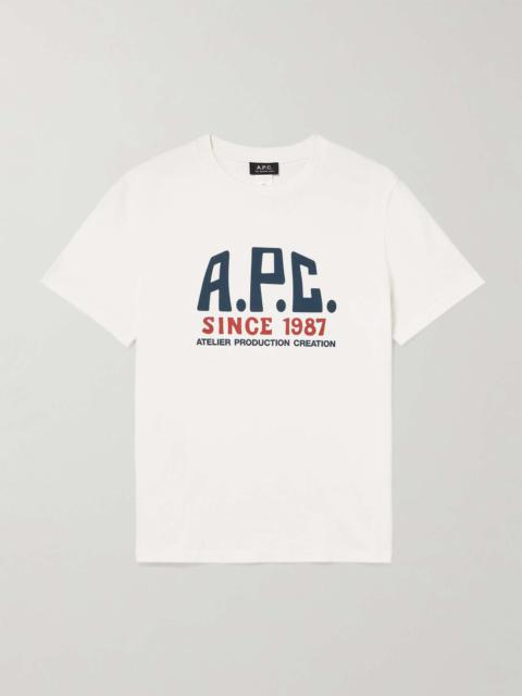 A.P.C. Logo-Print Organic Cotton-Jersey T-Shirt