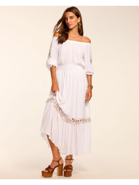 RAMY BROOK Alex Smocked Off-The-Shoulder Maxi Dress