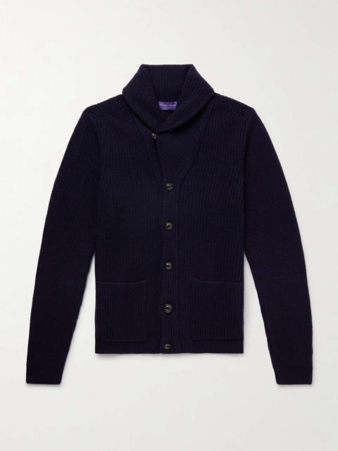 Ribbed Wool and Cashmere-Blend Cardigan