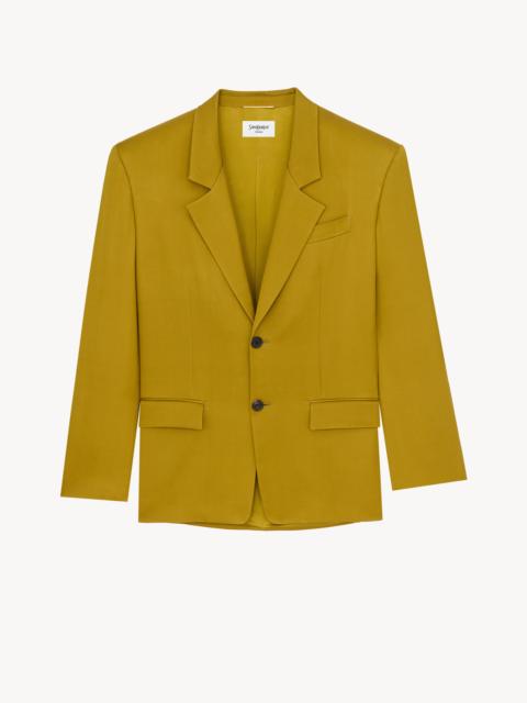 SAINT LAURENT JACKET IN SILK DUCHESS SATIN