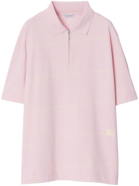 Burberry Equestrian Knight striped polo shirt