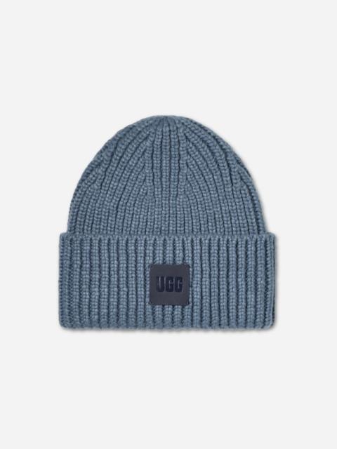 UGG ® Men's Chunky Rib Beanie Polyester Blend in Eve Blue