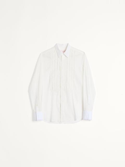 Valentino COTTON MUSLIN SHIRT WITH PLASTRON AND LACE DETAILS
