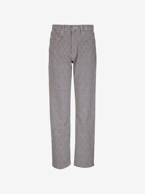 R13 Prince of Wales check jeans