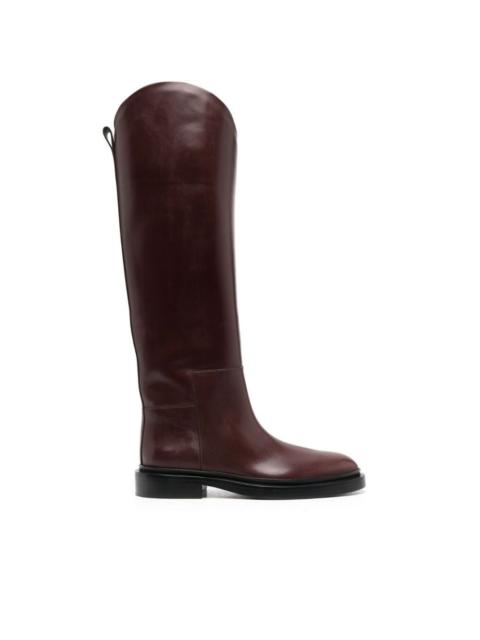 Jil Sander knee-length leather boots
