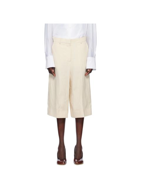 Stella McCartney Off-White Linen Culotte Shorts