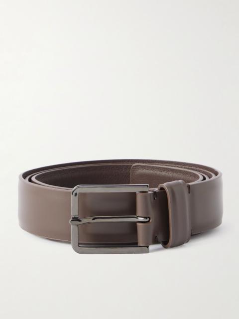 Loro Piana Rory 3cm Leather Belt Brown