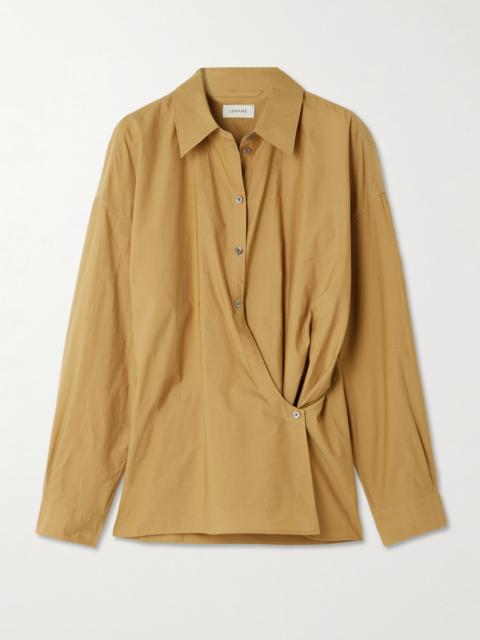 Lemaire Twisted Cotton And Silk-blend Poplin Wrap Shirt