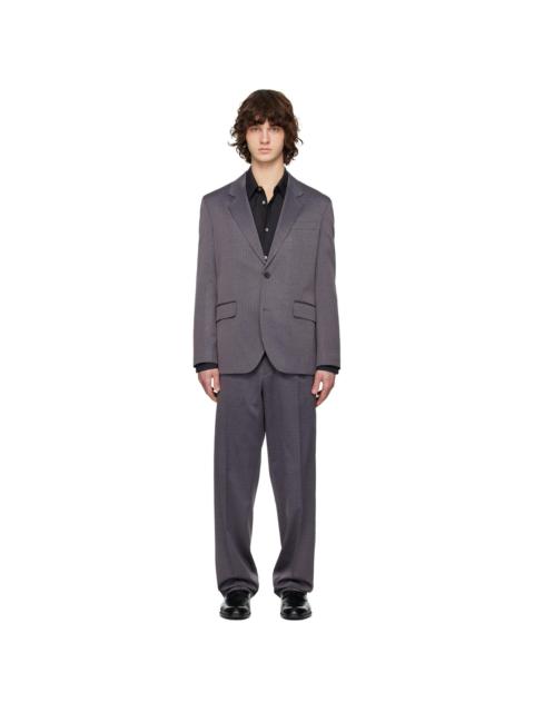HUGO Gray Virgin Wool Suit