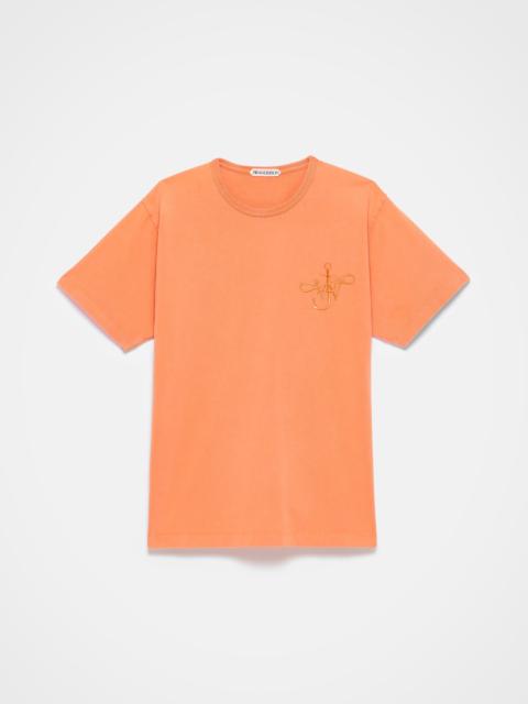JW Anderson MENS RIBBON ANCHOR T-SHIRT IN WASHED ORANGE