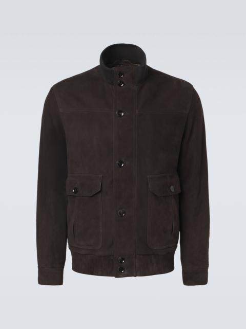 Brioni Suede bomber jacket