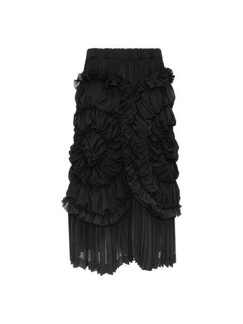 Comme Des Garçons Tiered Ruffled Gathered Skirt