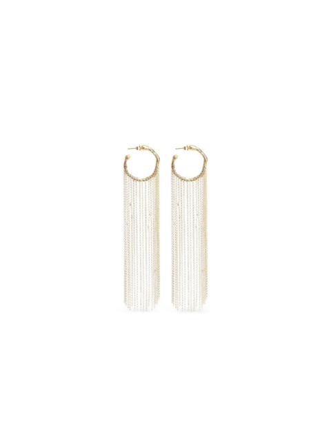 forte_forte chain-drop hoop earrings
