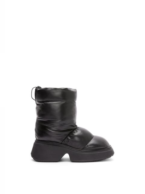 Padded ankle boot in lambskin