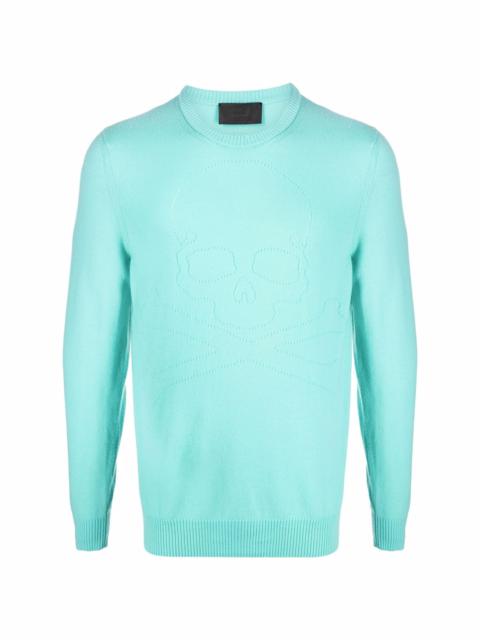 PHILIPP PLEIN fine-knit skull-motif jumper