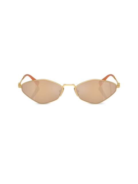 Miu Miu logo-lettering geometric-frame sunglasses