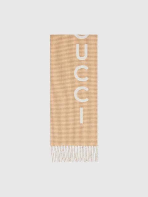 Wool cashmere Gucci scarf