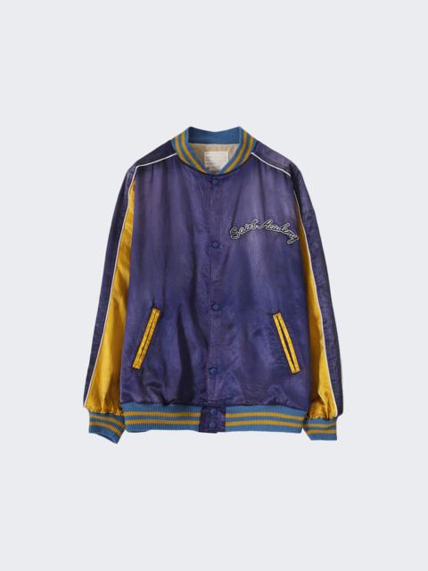 X Shermer Academy Bomber Jacket Navy and Yellow