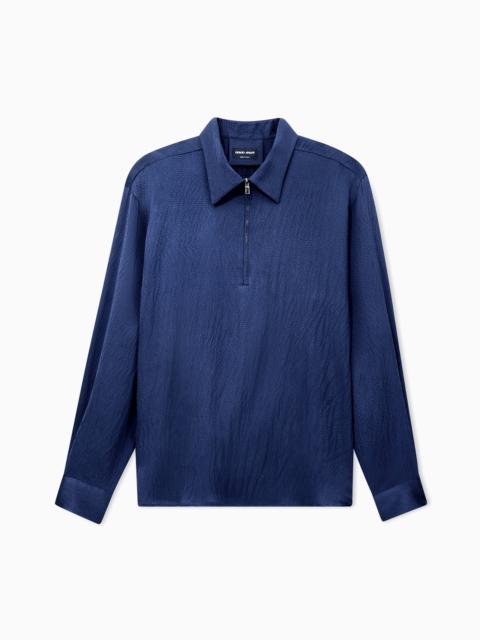 GIORGIO ARMANI SHIRT REGULAR FIT IN HAMMERED SILK SATIN