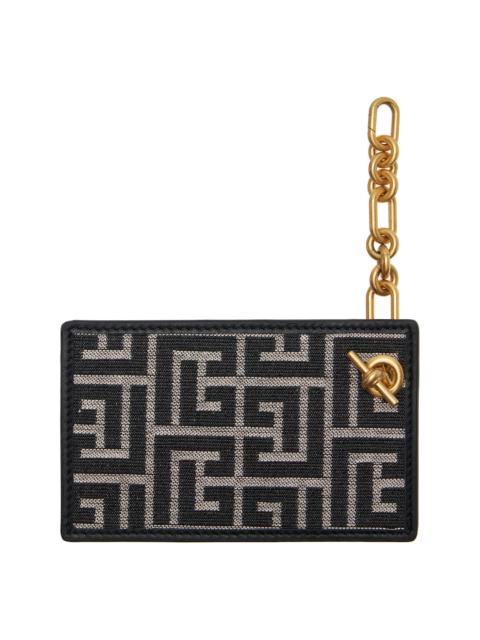 Balmain Black & White Pulse Chain Card Holder