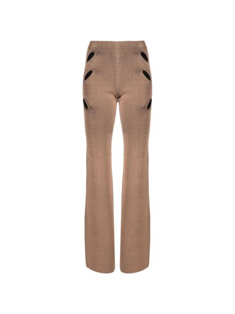 Dion Lee flared cut-out detail trousers