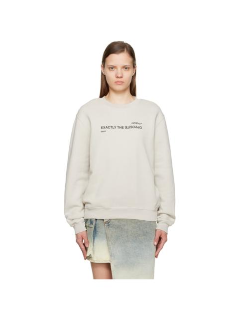 Off-White Gray 'Exactly The Opposite' Sweatshirt
