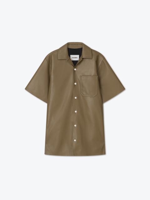 Nanushka CARRICK - Regenerated leather shirt - Khaki
