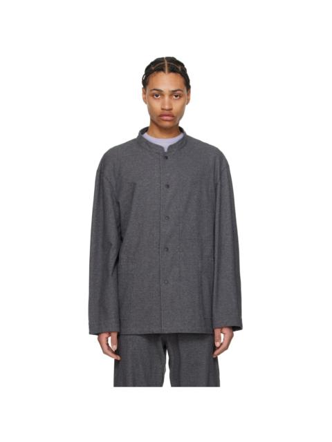 Gray Stand Collar Jacket