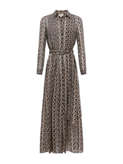 L'AGENCE Klaudia Silk Shirt Dress
