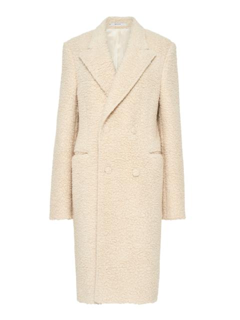 Mcaffrey Coat in Ivory Cashmere Silk