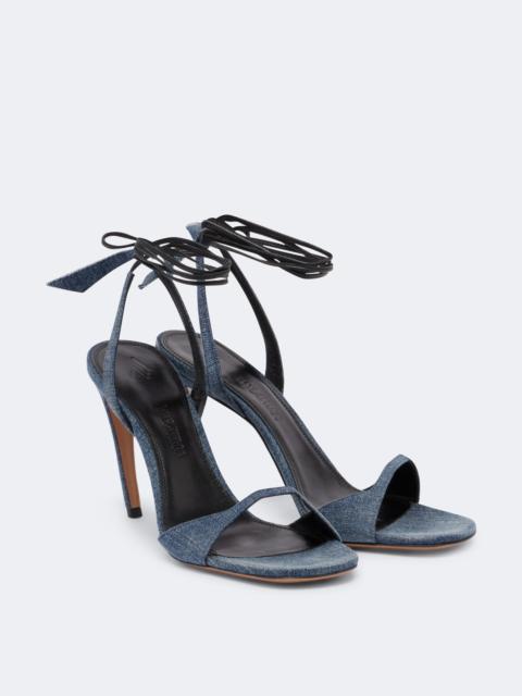 THE ATTICO Ora denim slingback sandals