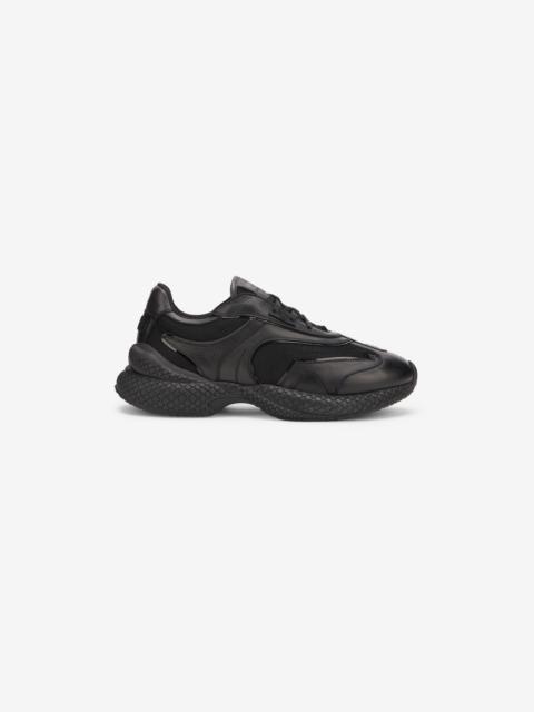 Roberto Cavalli Black Chunky Leather Sneakers