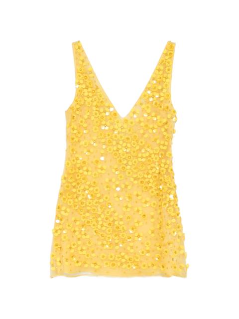 Cult Gaia Cult Gaia Flower V-neck Mini Dress