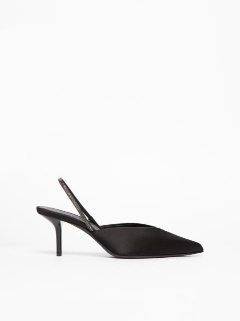 Max Mara HCRYSTALSLING Satin slingback heels