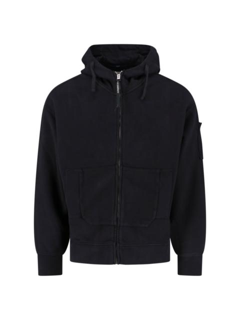 C.P. Company goggle-details zip-fastening hoodie | REVERSIBLE