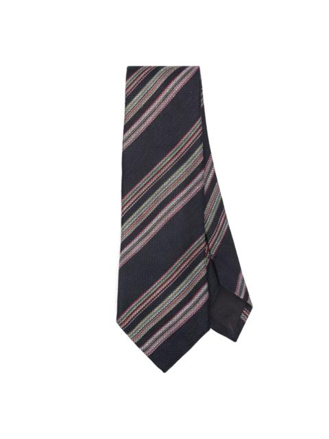 diagonal-stripe woven tie