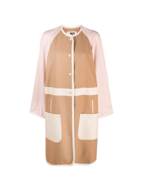 Ports 1961 pastel colour-block single-breasted coat