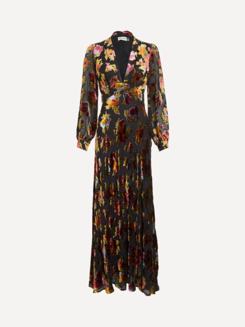 RIXO Emory Silk-Velvet Devoré Gown