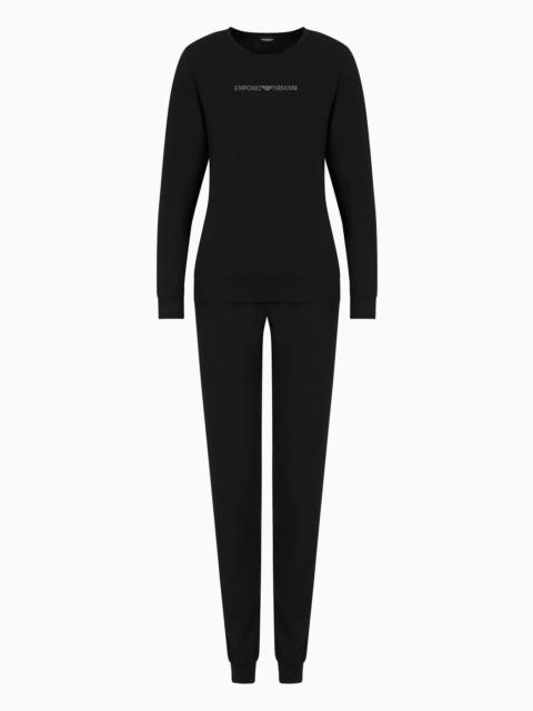 EMPORIO ARMANI ASV Essential logo studs organic-cotton pyjamas