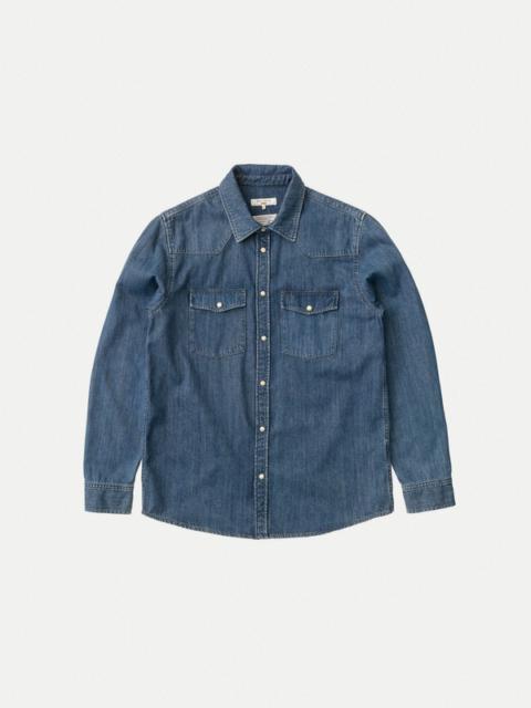 Nudie Jeans George Classic Blue Indigo Denim Shirt