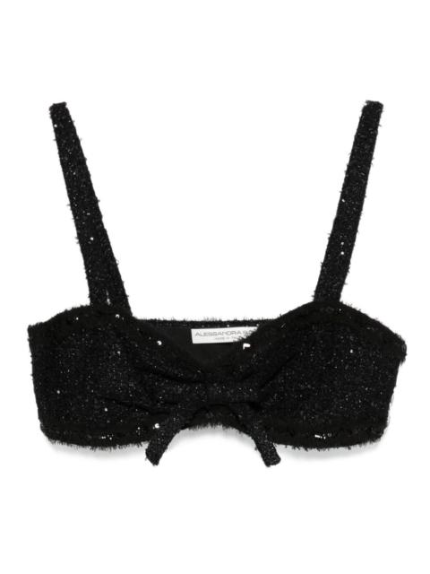 Alessandra Rich sequin-embellished bow top