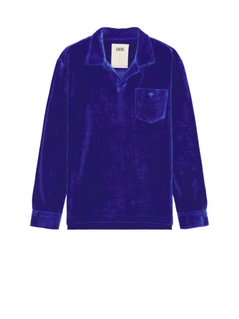 OAS Velour Long Sleeve Polo