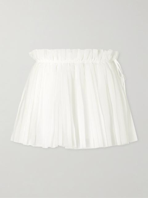 LIBEROWE Claudia Pleated Silk-organza Mini Skirt