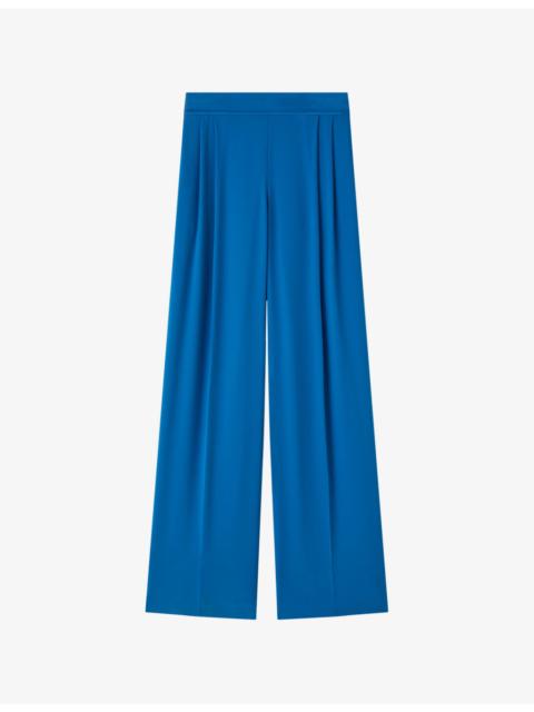 JOSEPH Cara Elasticated-Waist Crepe Trousers