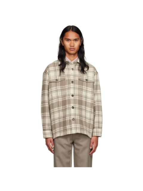 AMI Paris Beige & Off-White Oversized Shirt