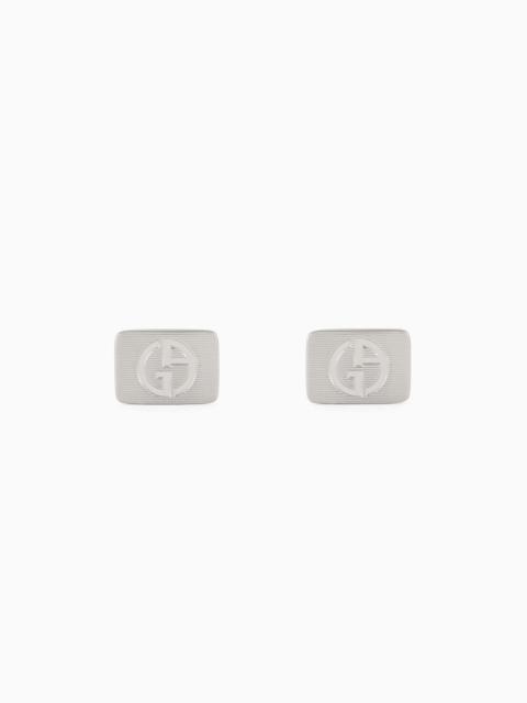 GIORGIO ARMANI Sterling silver cufflinks with GA logo