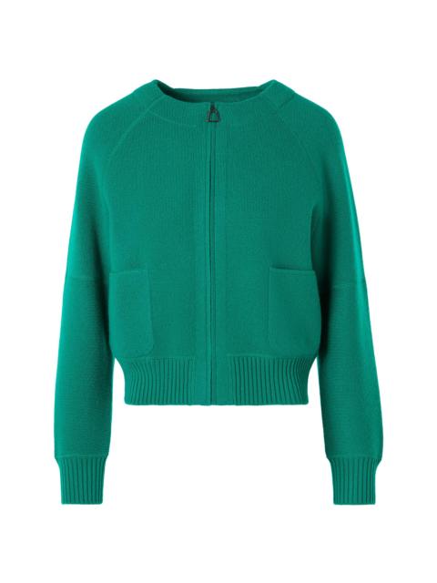 AKRIS Women's Cashmere Piqué Zip Cardigan - Tourmaline
