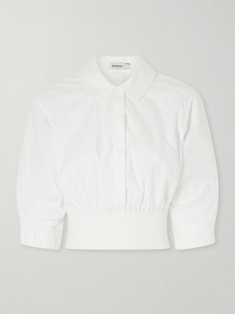SIMKHAI Stiles Gathered Cotton-poplin Shirt