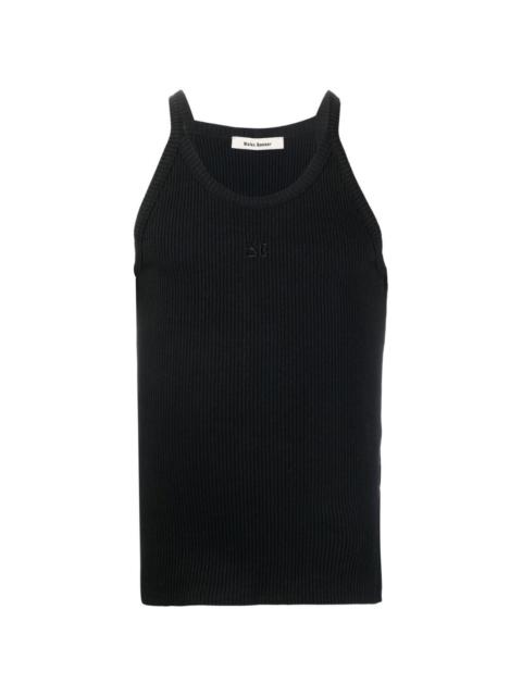 WALES BONNER logo-embroidered ribbed tank top