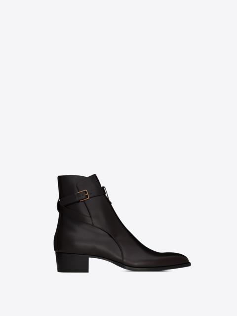 SAINT LAURENT wyatt jodphur in smooth leather